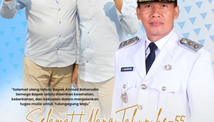Bupati Gatut Sunu Ucapkan Selamat Ulang Tahun ke-55 untuk Wakil Bupati Ahmad Baharudin, Doakan Tulungagung Makin Maju