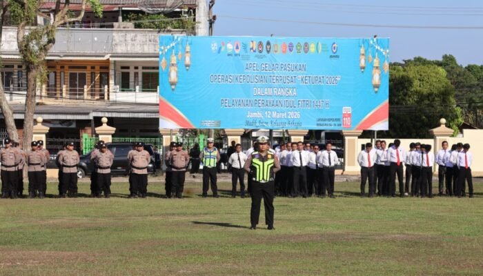 227 Personel Polresta Jambi Siaga Operasi Ketupat Siginjai 2026