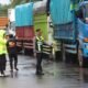 Polres Banyuasin Kandangkan Truk Tonase Besar yang Ngeyel Beroperasi di Musim Mudik