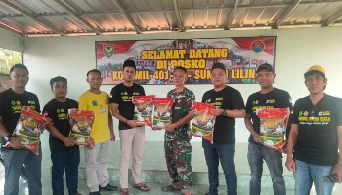 Anggota DPR RI Yudha Novanza Bagikan 7000 Paket Beras untuk Masyarakat Sumsel dan Prajurit TNI