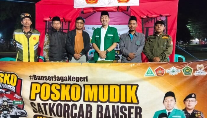 Ansor Ciamis Tinjau Posko Mudik Kawali, Banser Siap Maksimalkan Pelayanan Pemudik