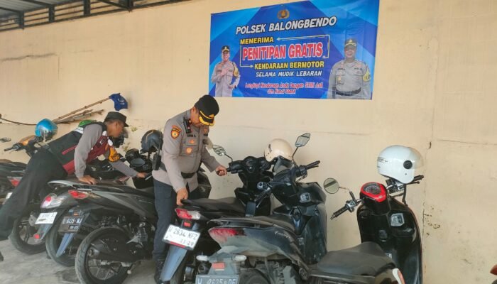 Polsek Balongbendo Terima Penitipan Kendaraan Pemudik, Warga Diimbau Mudik dengan Tenang
