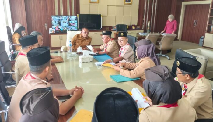 Wali Kota H Arlan Menerima Audiensi Panitia Jamcab Pramuka Prabumulih