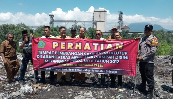 Sidak TPA Liar di Trompoasri, DLHK Sidoarjo Tutup Lokasi dan Dorong Pengelolaan Sampah Terpadu