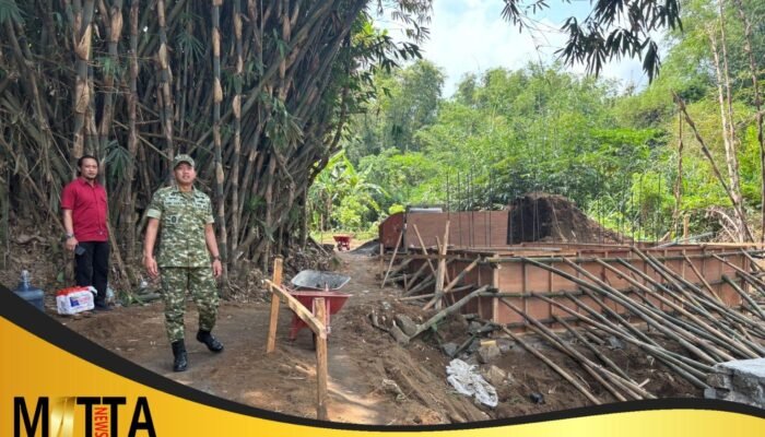 Dandim 0807/Tulungagung Tinjau Progres Jembatan Perintis Garuda di Desa Kauman, Pastikan Kualitas dan Target Tepat Waktu