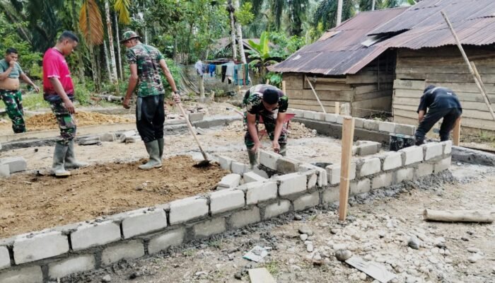 Satgas TMMD Kodim 0117/ Aceh Tamiang Rehab RTLH