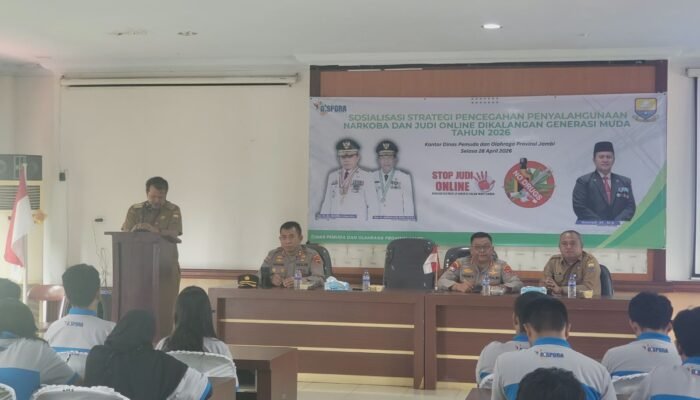 Polda Jambi dan Dispora Fokus Selamatkan Generasi Muda, Gelar Sosialisasi Bahaya Narkoba dan Judi Online