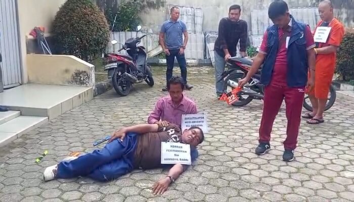 Polisi Gelar Rekontruksi Pembunuhan di OKU