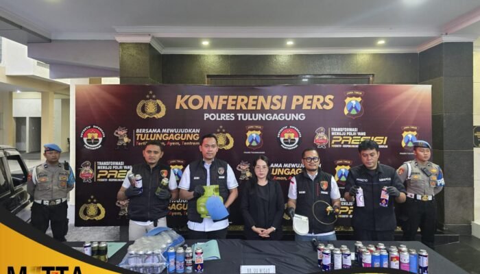 Polres Tulungagung Bongkar Penyalahgunaan LPG 3 Kg, Disuntik ke Gas Portable untuk Dijual Ulang