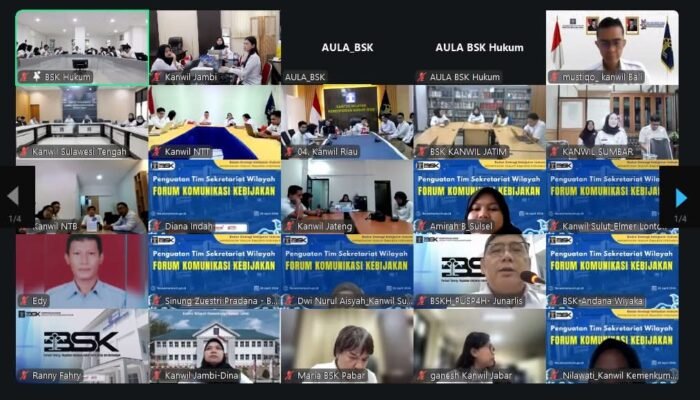 Kemenkum Jambi Ikuti Penguatan Forum Komunikasi Kebijakan, Perkuat Analisis Berbasis Data
