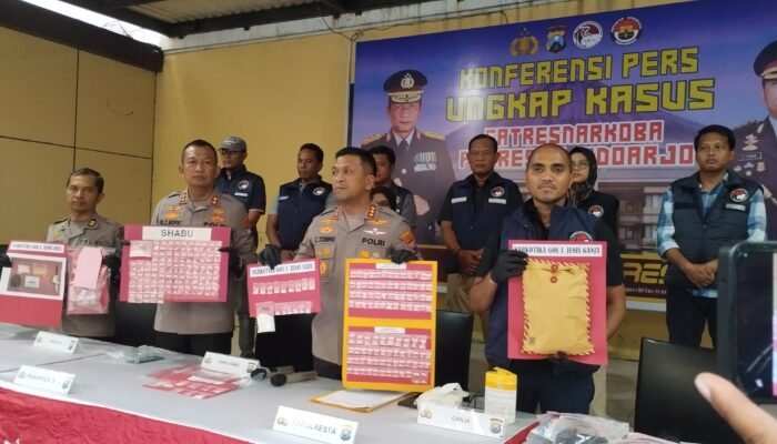 Polresta Sidoarjo Ungkap 19 Kasus Peredaran Narkoba dan Sita Barang Bukti Ratusan Gram