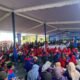 Rembuk Buruh di DPRD Sumsel : Buruh Duduk di Lantai, Forkopimda di Atas Panggung