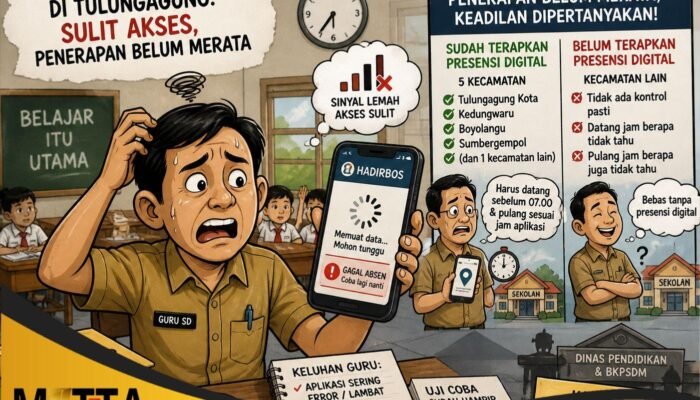 Guru SD di Tulungagung Keluhkan Presensi Digital, Sebut Aplikasi Sulit Diakses dan Penerapan Tak Merata
