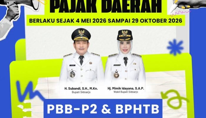 Kabar Gembira! Pemkab Sidoarjo Bebaskan Denda Pajak Daerah Mulai Mei hingga Oktober 2026