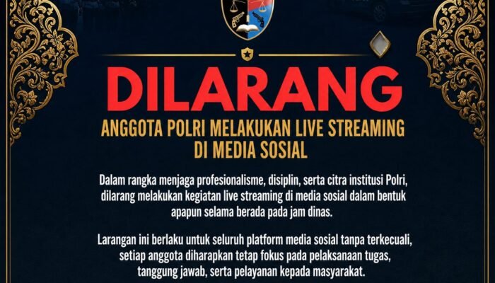 Polda Jambi Larang Anggota Live Streaming Saat Bertugas, Tekankan Profesionalisme dan Etika Digital