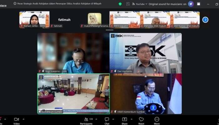 Kanwil Kemenkum Jambi Ikuti Policy Talks BSK Hukum, Perkuat Kapasitas Analis Kebijakan