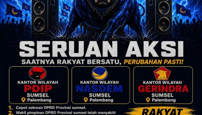 Copot Sekwan DPRD Sumsel!, Massa Akan Kembali Serukan Suara Rakyat