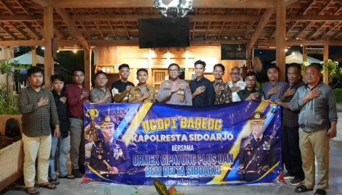 Kapolresta Sidoarjo Ngopi Bareng Mahasiswa, Perkuat Sinergi Jaga Kamtibmas Kondusif