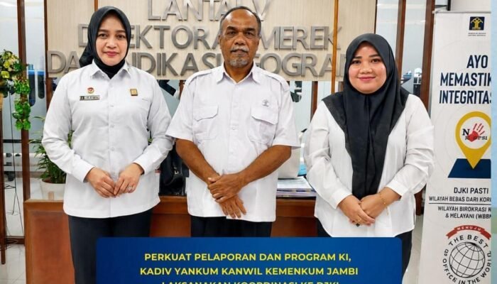 Kemenkum Jambi Perkuat Indikasi Geografis dan Kinerja KI, Koordinasi Langsung ke DJKI Kemenkum RI