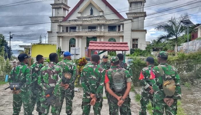 Dandim 1803/Fakfak Kerahkan Personel Amankan Perayaan HUT Misi Katolik ke-123 di Tanah Papua