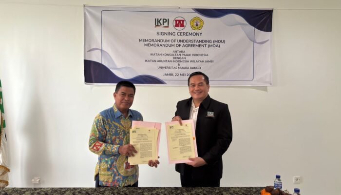 IKPI dan IAI Jambi Resmi Teken Kerja Sama, Perkuat SDM Perpajakan dan Akuntansi