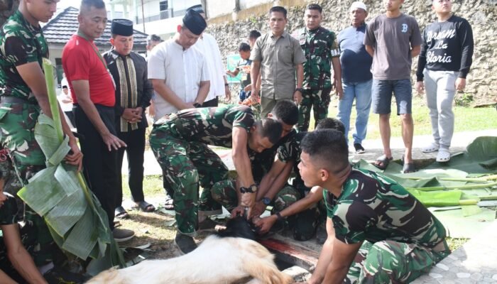 Perkuat Nilai Kebersamaan di Hari Raya Idul Adha 1447 H, Pangdam II/Sriwijaya Serahkan Hewan Kurban