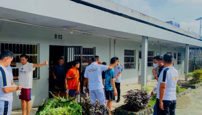 ‘Rutin’ Rutan Kelas I Palembang Razia Blok Hunian Warga Binaan
