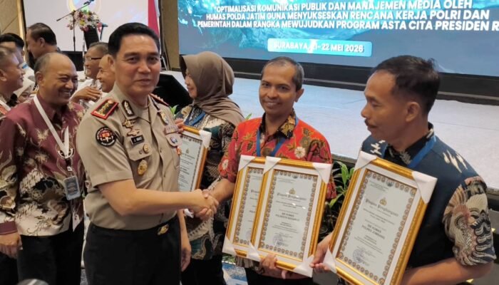 Humas Polresta Sidoarjo Raih Dua Penghargaan Sekaligus di Rakernis Bidhumas Polda Jatim 2026