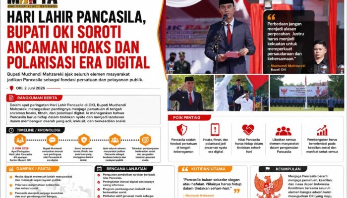 Hari Lahir Pancasila, Bupati OKI Soroti Ancaman Hoaks dan Polarisasi Era Digital