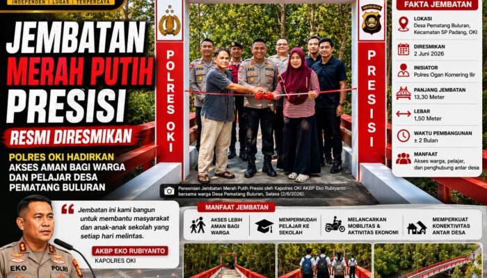 Jembatan Merah Putih Presisi Polres OKI Diresmikan