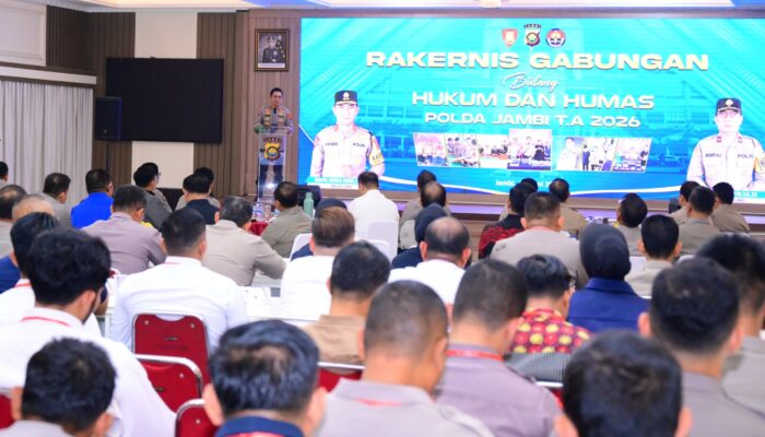 Polda Jambi Perkuat Profesionalisme dan Komunikasi Publik, Rakernis Bidkum-Bidhumas Soroti Transformasi Hukum Pidana Nasional