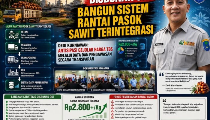 Disbunak OKI Bangun Sistem Rantai Pasok Sawit Terintegrasi