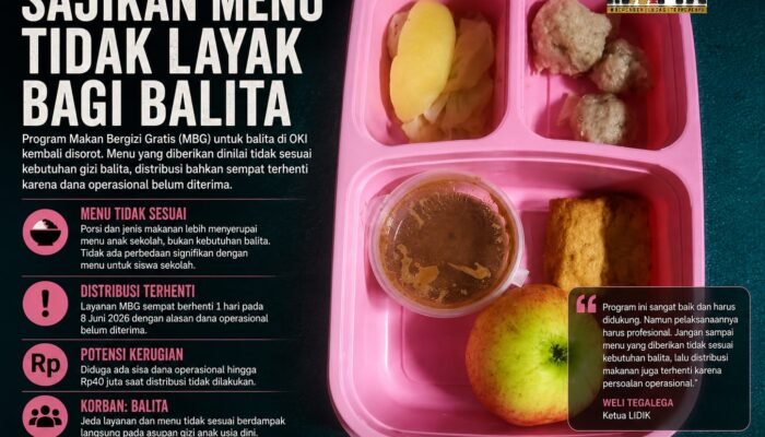 SPPG Terate Diduga Jalankan MBG Tanpa Kesiapan Pendanaan, Balita Disuguhi Menu Tak Layak Konsumsi