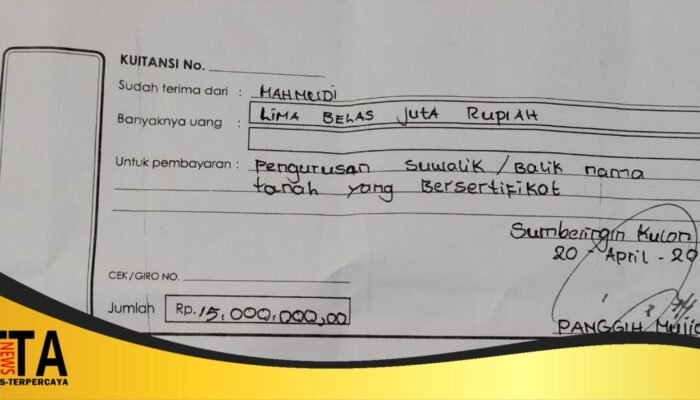 Heboh di Tulungagung, Pengurusan Sertifikat Mandek 3 Tahun, Kades Akui Terima Uang Rp15 Juta Pengurusan Sertifikat tapi Belum Pernah Ajukan ke BPN