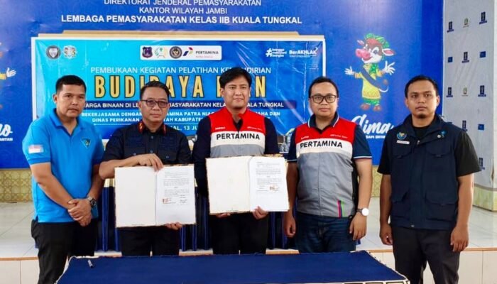 Pertamina Patra Niaga Regional Sumbagsel Perkuat Pembinaan Warga Lapas Kuala Tungkal Lewat Budidaya Ikan Air Tawar