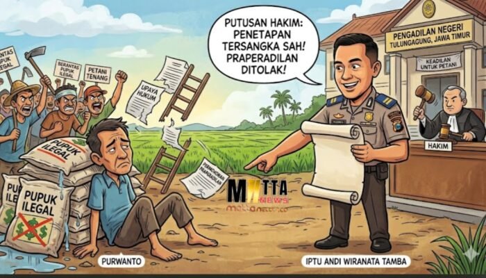Praperadilan Ditolak, Status Tersangka Pengedar 7 Ton Pupuk Ilegal di Tulungagung Dinyatakan Sah