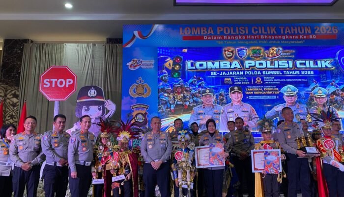 Ditlantas Polda Sumsel Cetak Generasi Tertib Berlalu Lintas, Polres OKU Menangi Lomba Pocil 2026