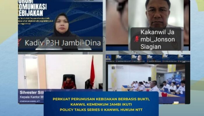 Perkuat Perumusan Kebijakan Berbasis Bukti, Kanwil Kemenkum Jambi Ikuti Policy Talks Series II Kanwil Kemenkum NTT