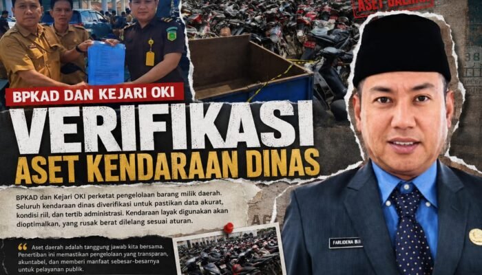 BPKAD dan Kejari OKI Verifikasi Aset Kendaraan Dinas