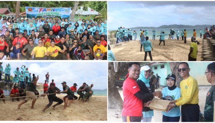 Hangatkan Kebersamaan, Kodim 1803/Fakfak Gelar Family Gathering di Pantai Pasir Putih