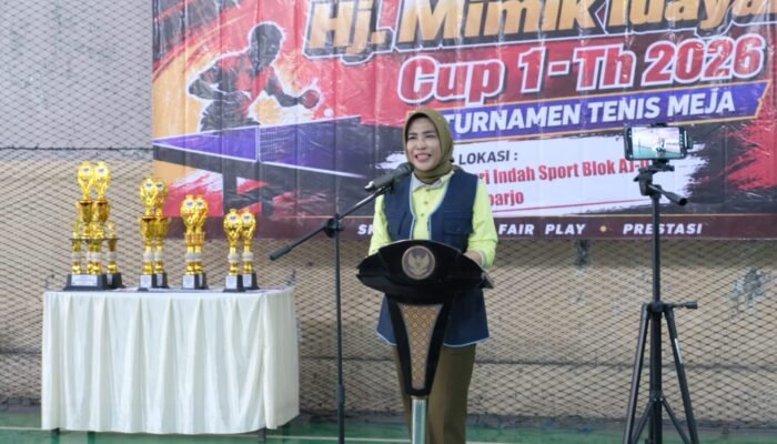 Mimik Idayana Resmi Buka Turnamen Tenis Meja Cup I 2026, Siapkan Lahirkan Atlet Berprestasi Sidoarjo