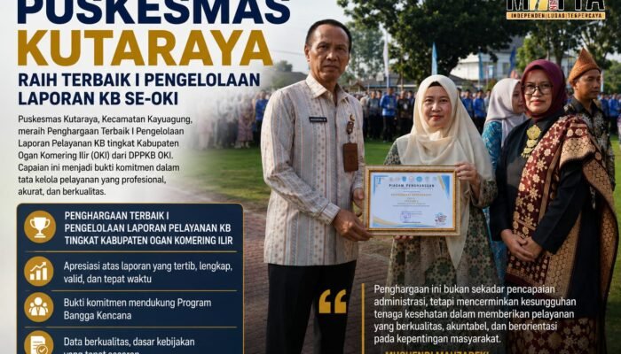 Puskesmas Kutaraya Raih Terbaik Pengelolaan Laporan KB Tingkat OKI