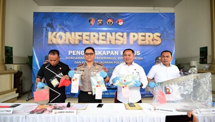 Polda Jambi Ungkap 1.140 Kasus Kriminal dan Narkotika Selama Semester I Tahun 2026