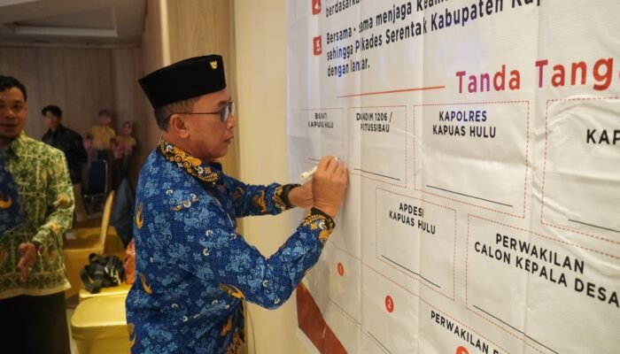 Wabup Kapuas Hulu Buka Deklarasi Damai Pilkades 2026. Sukardi: Pilkades Pesta Demokrasi, Bukan Ajang Permusuhan