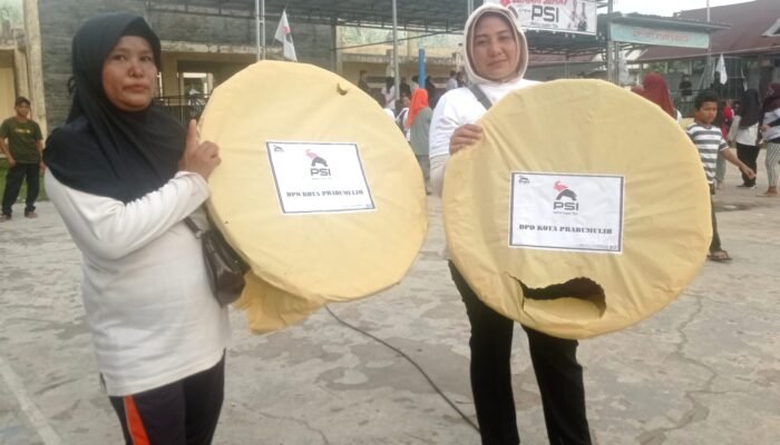 Semangat Ratusan Peserta Berolahraga, Senam Sehat DPC PSI Cambai juga Banjir Hadiah