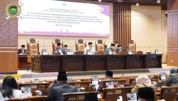 Lima Pansus DPRD Sumsel Sampaikan Hasil Pembahasan LKPJ Gubernur