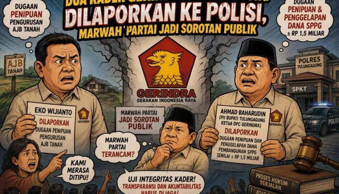 Dua Kader Gerindra Tulungagung Dilaporkan ke Polisi, Marwah Partai Jadi Sorotan Publik