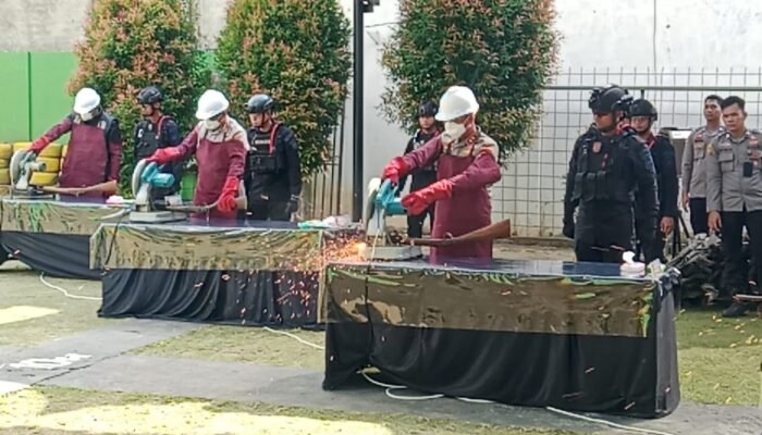Operasi Senpi Musi 2026 Ungkap 32 Kasus, Polda Sumsel Musnahkan 397 Senjata Api Ilegal