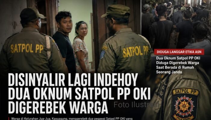 Disinyalir Lagi Indehoy Dua Oknum Satpol PP OKI Digerebek Warga