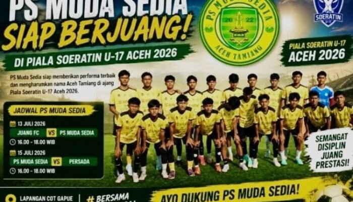 Ini Jadwal Lengkap PS Muda Sedia dan Tamiang United di Piala Soeratin U-17 Aceh